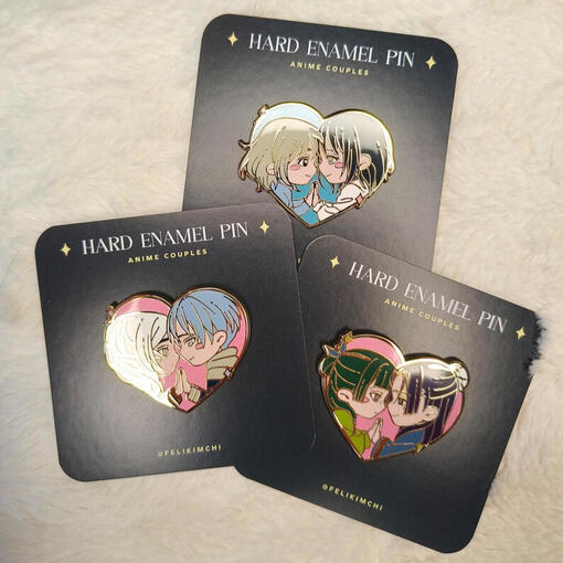 Anime Couples Enamel Pins